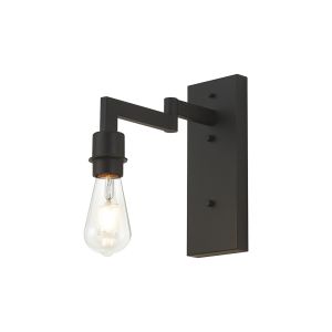 Isola Switched Swing Arm Wall Light (FRAME ONLY), 1 x E27, Satin Black