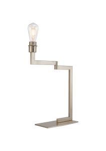 Isola Swing Arm Table Lamp, Without Shade, 1 x E27, Satin Nickel