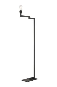Isola Swing Arm Floor Lamp, Without Shade, 1 x E27, Satin Black