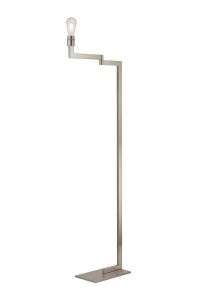 Isola Swing Arm Floor Lamp, Without Shade, 1 x E27, Satin Nickel