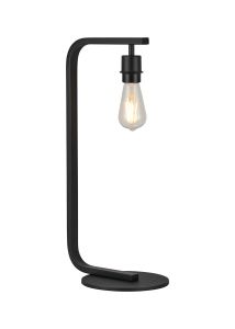 Isola Arc Table Lamp Without Shade, 1 Light E27, Satin Black