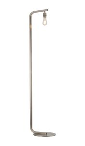 Isola Arc Floor Lamp Without Shade, 1 Light E27, Satin Nickel