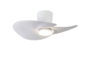 Nenufar 74 x 44cm 18W LED Dimmable Ceiling Light With Built-In 30W DC Fan, 3000-5000K Remote Control, 3600lm, White, 5yrs Warranty