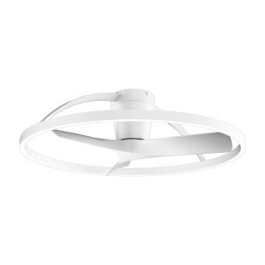 Nepal II Mini 75cm 32W LED Dimmable Light With Built-In 32W DC Fan With Single Speed Reverse, White Finish c/w Remote Control, 4000lm, 5yrs Warranty