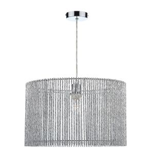 Nest E27 Non Electric Polished Chrome With Twisted Rod Decoration Shade (Shade Only)