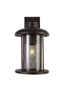 Nu New York Extra Large Wall Lamp, 1 x E27, Antique Bronze/Clear Glass, IP54, 2yrs Warranty