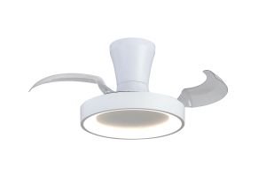 Niseko Fan XS 33cm 25W LED Dimmable Ceiling Light With Built-In 25W DC Fan, 2700-5000K Remote Control, 2500lm, White, 5yrs Warranty