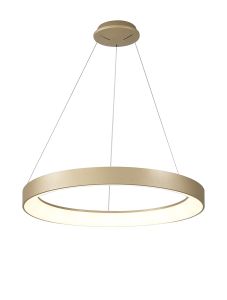 Niseko II Ring Pendant 65cm 50W LED, 2700K-5000K Tuneable, 3760lm, Remote Control & APP, Gold, 3yrs Warranty