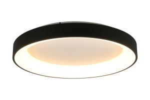 Niseko II Ring Ceiling 65cm 50W LED, 2700K-5000K Tuneable, 3760lm, Remote Control & APP, Black, 3yrs Warranty