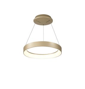 Niseko II Ring Pendant 38cm 30W LED, 2700K-5000K Tuneable, 2250lm, Remote Control & APP, Gold, 3yrs Warranty