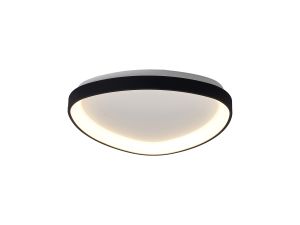 Niseko II Triangular Ceiling 42cm 38W LED, 2700K-5000K Tuneable, 2500lm, Remote Control, Black, 3yrs Warranty