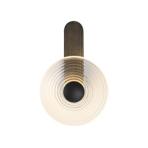 Biento Wall Lamp, 1 x 7W LED, 3000K, 426lm, Bronze/Clear/Satin Black, 3yrs Warranty