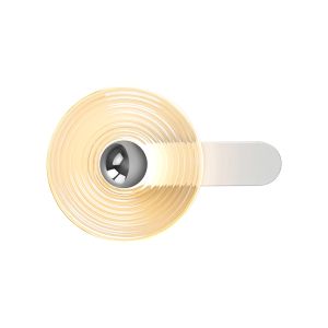 Biento Wall Lamp,1 x 7W LED, 3000K, 426lm, Satin White/Amber/Chrome, 3yrs Warranty