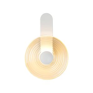 Biento Wall Lamp,1 x 7W LED, 3000K, 426lm, Satin White/Amber, 3yrs Warranty