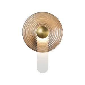 Biento Wall Lamp,1 x 7W LED, 3000K, 426lm, Satin White/Smoke/Brass, 3yrs Warranty