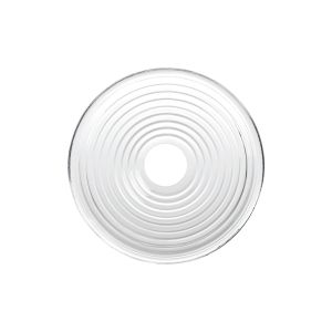Biento 20cm Round Ripple Glass Shade (A), Clear