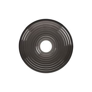 Biento 20cm Round Ripple Glass Shade (A), Smoke
