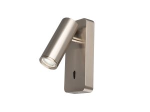 Notte Wall Lamp Switched, 1 x 35mm GU10 (GU11) (Not Included), Satin Nickel
