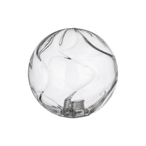 Novo 12cm Waved Round Glass Shade (G), Clear