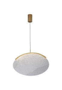 Oasis 63.5cm 1 Light Pendant, 15W LED, 3000K, 1970lm, Triac Dimmable, Gold, 3yrs Warranty