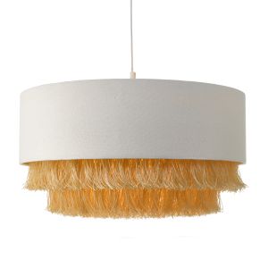 Dar OLG6512 Olgia Non Electric Pendant Ivory/Gold Finish 