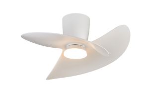 Ona 70cm 18W LED Dimmable Ceiling Light With Built-In 30W DC Fan, 3000-5000K Remote Control, 3600lm, White, 5yrs Warranty
