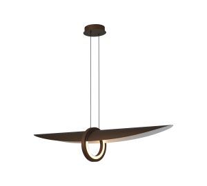 Orbita Loop Over Linear Triac Dimmable Pendant, 24W LED, 2700K, 2910lm, Mocha/White, 3yrs Warranty