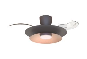 Patagonia 52cm 20W LED Dimmable Ceiling Light With Built-In 30W DC Fan, 3000-5000K Remote Control, 3600lm, Coffee/Brushed Copper, 5yrs Warranty