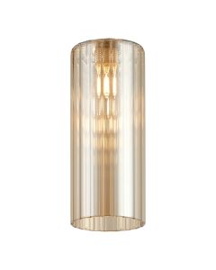 Giuseppe 8x20cm Slim Tube Ribbed (AK) Cognac Glass Shade