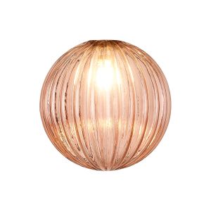 Giuseppe 15cm Segment (AL) Round Blush Pink Globe Glass Shade