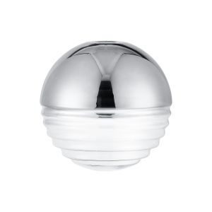 Giuseppe 15cm Two-Tone Round Spiral Glass Shade (AM), Chrome/Clear