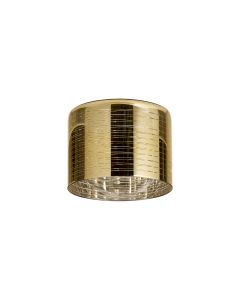 Giuseppe 15x11cm Short Cylinder (B) Lined Gold Glass Shade