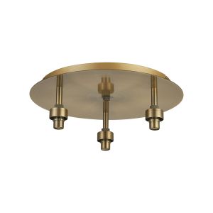 Giuseppe Antique Brass Round 3 Light G9 Universal 35cm Flush Light (FRAME ONLY), For A Vast Range Of Glass Shades