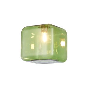 Giuseppe 13x13x12.5cm Smooth Squircle (P) Glass Shade Green