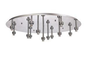 Giuseppe 80cm Polished Chrome Round 13 Light G9 Universal Flush Light (FRAME ONLY), For A Vast Range Of Glass Shades