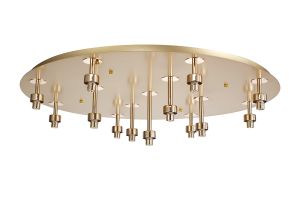 Giuseppe 80cm French Gold Round 13 Light G9 Universal Flush Light (FRAME ONLY), For A Vast Range Of Glass Shades