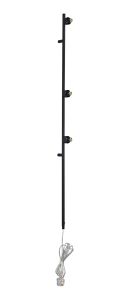 Giuseppe Satin Black 1.2m 3 Light G9 Universal Switched Plug-In Wall Lamp (FRAME ONLY), For A Vast Range Of Glass Shades