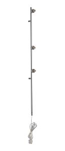 Giuseppe Polished Chrome 1.2m 3 Light G9 Universal Switched Plug-In Wall Lamp (FRAME ONLY), For A Vast Range Of Glass Shades