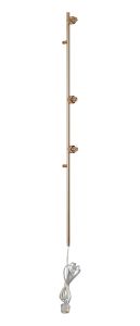 Giuseppe French Gold 1.2m 3 Light G9 Universal Switched Plug-In Wall Lamp (FRAME ONLY), For A Vast Range Of Glass Shades