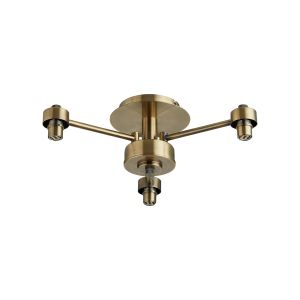 Giuseppe 37.5cm Antique Brass 3 Light G9 Semi Flush Light (FRAME ONLY), For A Vast Range Of Glass Shades