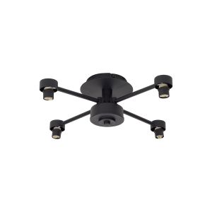 Giuseppe 40cm Satin Black 4 Light G9 Universal Semi Flush Light (FRAME ONLY), For A Vast Range Of Glass Shades
