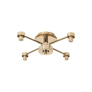 Giuseppe 40cm French Gold 4 Light G9 Universal Semi Flush Light (FRAME ONLY), For A Vast Range Of Glass Shades