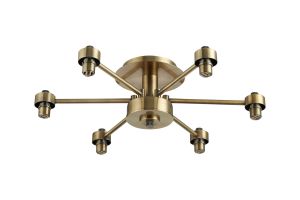 Giuseppe 45cm Antique Brass 6 Light G9 Semi Flush Light (FRAME ONLY), For A Vast Range Of Glass Shades