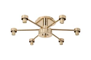 Giuseppe 45cm French Gold 6 Light G9 Universal Semi Flush Light (FRAME ONLY), For A Vast Range Of Glass Shades