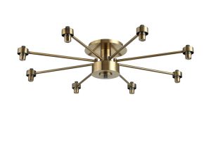Giuseppe 70cm Antique Brass 8 Light G9 Semi Flush Light (FRAME ONLY), For A Vast Range Of Glass Shades