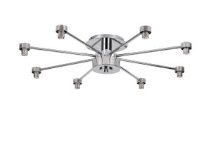 Giuseppe 70cm Polished Chrome 8 Light G9 Universal Semi Flush Light (FRAME ONLY), For A Vast Range Of Glass Shades
