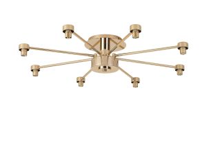 Giuseppe 70cm French Gold 8 Light G9 Universal Semi Flush Light (FRAME ONLY), For A Vast Range Of Glass Shades