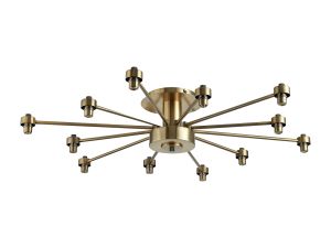 Giuseppe 85cm Antique Brass 12 Light G9 Semi Flush Light (FRAME ONLY), For A Vast Range Of Glass Shades