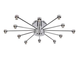 Giuseppe 85cm Polished Chrome 12 Light G9 Universal Semi Flush Light (FRAME ONLY), For A Vast Range Of Glass Shades