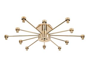 Giuseppe 85cm French Gold 12 Light G9 Universal Semi Flush Light (FRAME ONLY), For A Vast Range Of Glass Shades